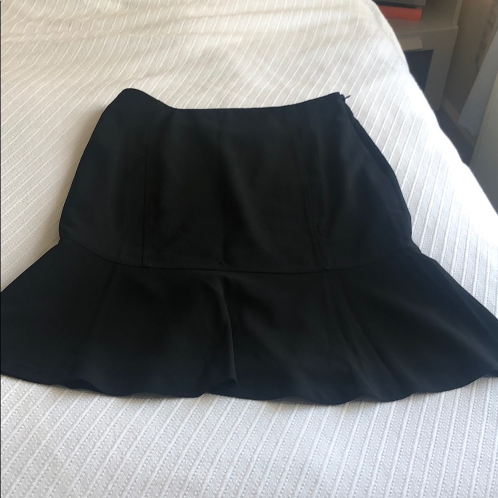 Ann Taylor Black Flare Skirt